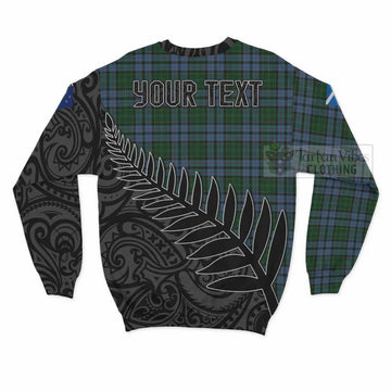 Forsyth Crest Tartan Sweatshirt with New Zealand Silver Fern Half Style