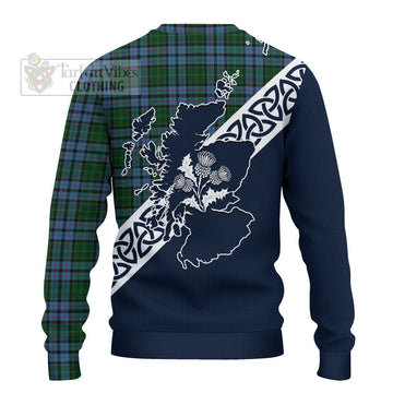 Forsyth Tartan Ugly Sweater Featuring Thistle and Scotland Map - Tartan Vibes Clothing