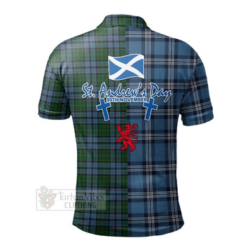 Forsyth Tartan Polo Shirt Happy St. Andrew's Day Half Tartan Style - Tartan Vibes Clothing