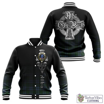 Forsyth Tartan Baseball Jacket Featuring Alba Gu Brath Family Crest Celtic Inspired - Tartan Vibes Clothing