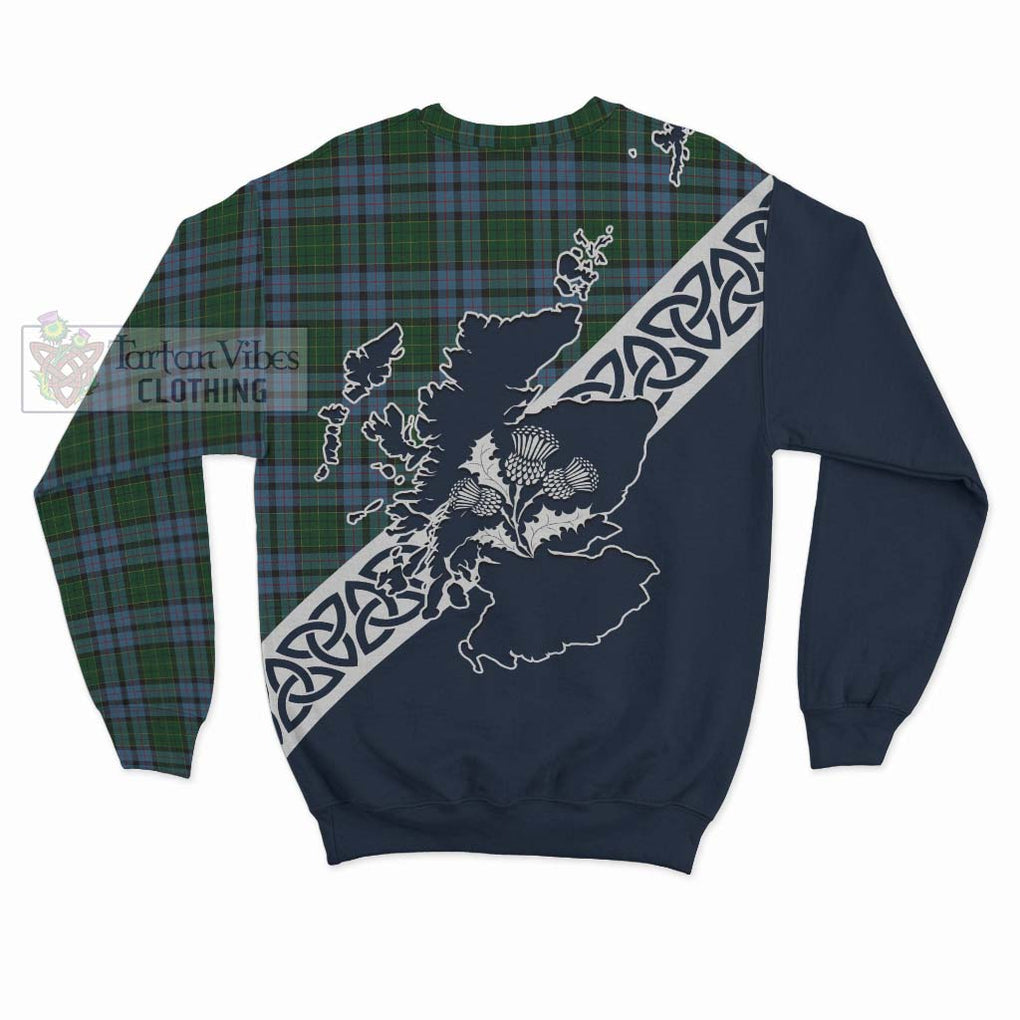 Forsyth Tartan Sweatshirt Featuring Thistle and Scotland Map - Tartan Vibes Clothing