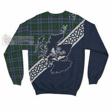 Forsyth Tartan Sweatshirt Featuring Thistle and Scotland Map - Tartan Vibes Clothing