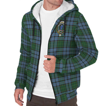 Forsyth Tartan Sherpa Hoodie with Family Crest