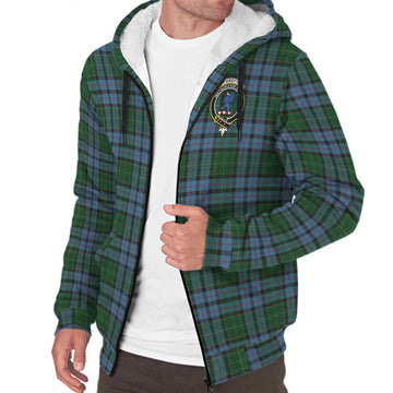 Forsyth Tartan Sherpa Hoodie with Family Crest - Tartan Vibes Clothing