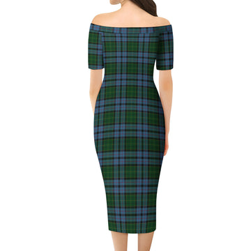 Forsyth Tartan Off Shoulder Lady Dress - Tartan Vibes Clothing