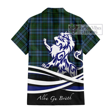 Forsyth Tartan Hawaiian Shirt with Alba Gu Brath Regal Lion Emblem - Tartan Vibes Clothing
