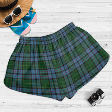 Forsyth Tartan Womens Shorts with Family Crest