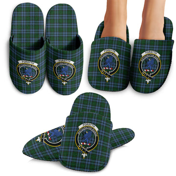 Forsyth Tartan Home Slippers with Family Crest - Tartan Vibes Clothing