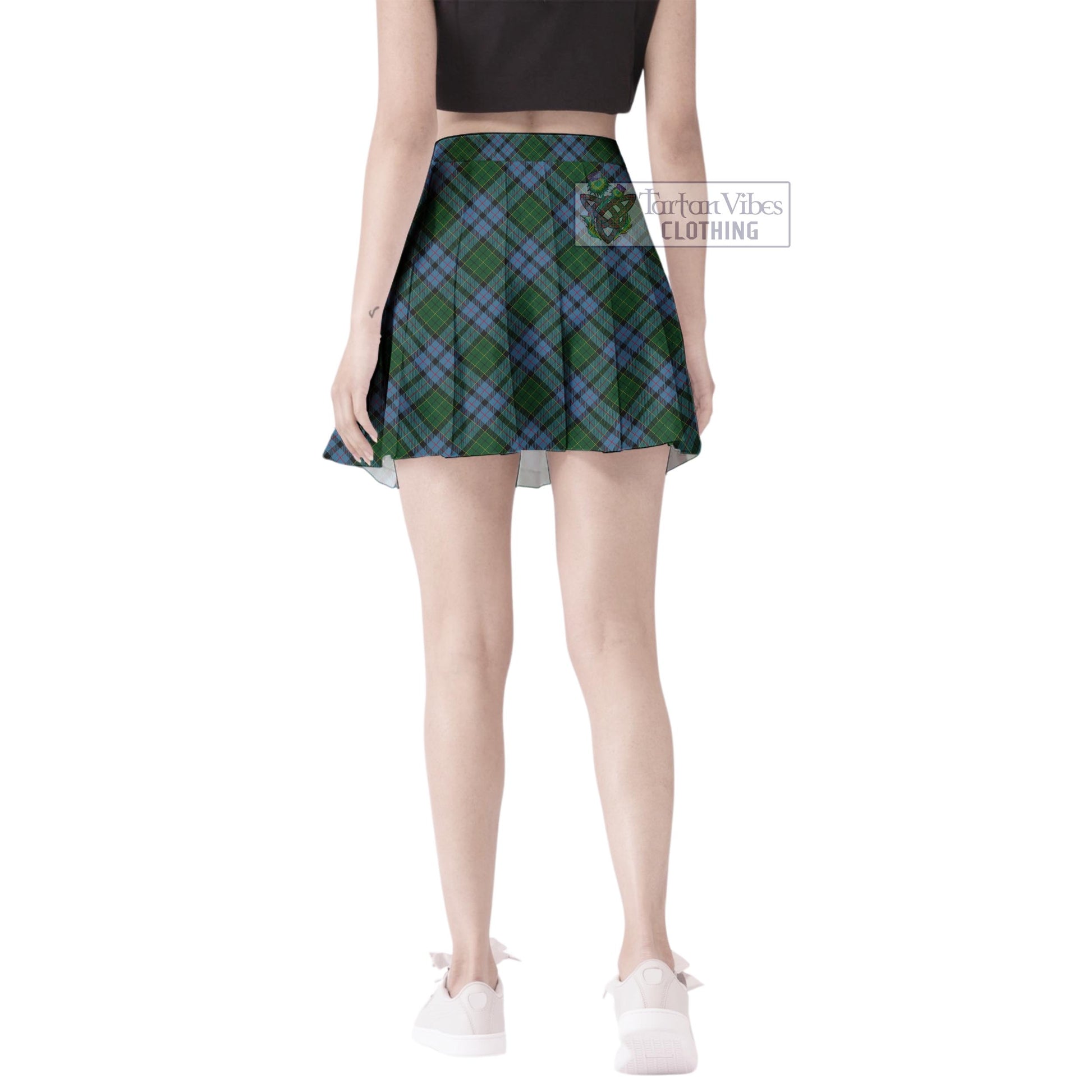 Forsyth Tartan Women's Plated Mini Skirt Cross Style - Tartan Vibes Clothing