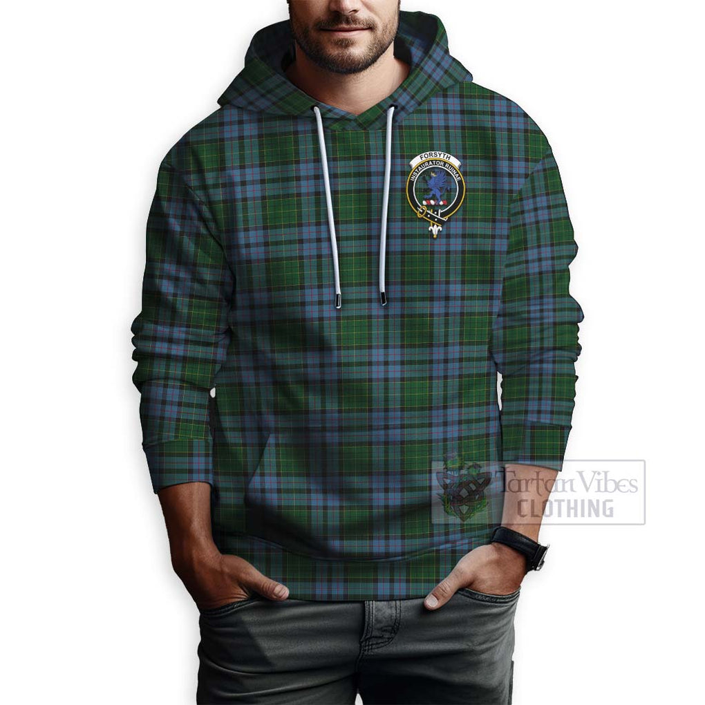 Forsyth Tartan Hoodie with Family Crest Celtic Skull Style - Tartan Vibes Clothing