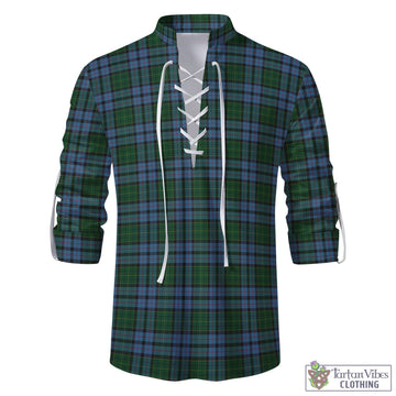 Forsyth Tartan Men's Scottish Traditional Jacobite Ghillie Kilt Shirt