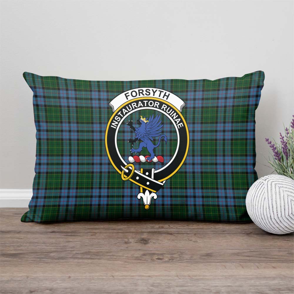 Forsyth Tartan Pillow Cover with Family Crest - Tartan Vibes Clothing
