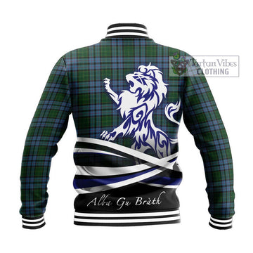 Forsyth Tartan Baseball Jacket with Alba Gu Brath Regal Lion Emblem - Tartan Vibes Clothing