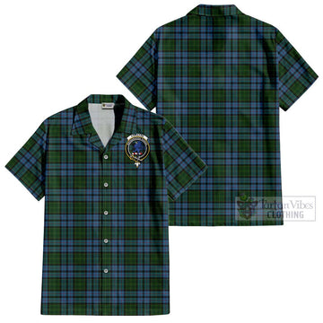 Forsyth Tartan Cotton Hawaiian Shirt with Family Crest - Tartan Vibes Clothing