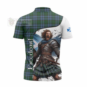 Forsyth Crest Tartan Zipper Polo Shirt Inspired by the Freedom of Scottish Warrior - Tartan Vibes Clothing