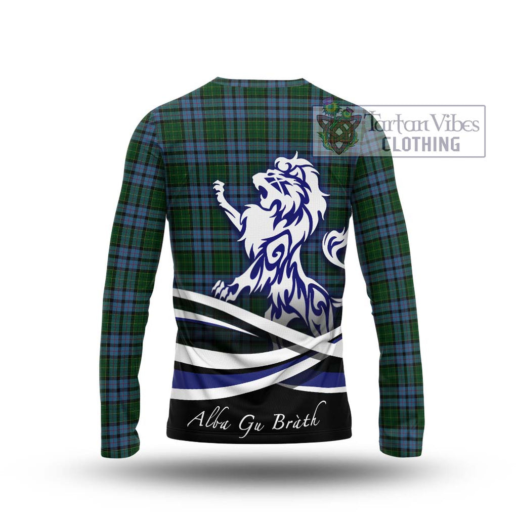 Forsyth Tartan Long Sleeve T-Shirt with Alba Gu Brath Regal Lion Emblem - Tartan Vibes Clothing