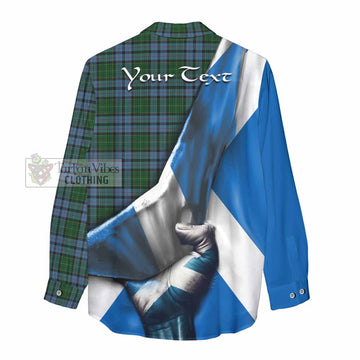 Forsyth Tartan Women's Casual Shirt with Family Crest Scotland Patriotic Style