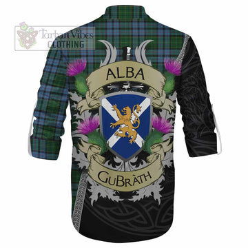 Forsyth Tartan Family Crest Ghillie Kilt Shirt Lion Rampant Royal Thistle Shield Celtic Inspired - Tartan Vibes Clothing