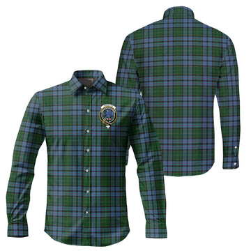 Forsyth Tartan Long Sleeve Button Up Shirt with Family Crest