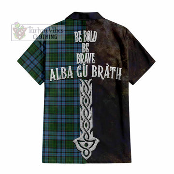 Forsyth Tartan Family Crest Hawaiian Shirt Alba Gu Brath Be Brave Lion Ancient Style