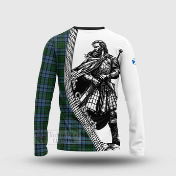 Forsyth Tartan Clan Crest Long Sleeve T-Shirt with Highlander Warrior Celtic Style - Tartan Vibes Clothing
