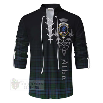 Forsyth Tartan Ghillie Kilt Shirt Featuring Alba Gu Brath Family Crest Celtic Inspired - Tartan Vibes Clothing