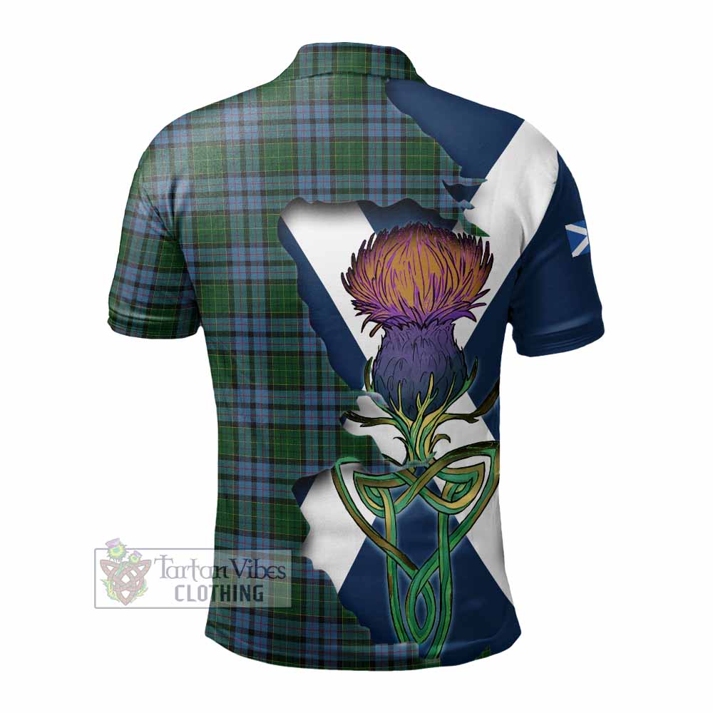 Tartan Vibes Clothing Forsyth Tartan Family Crest Polo Shirt Scottish Thistle Celtic Inspired
