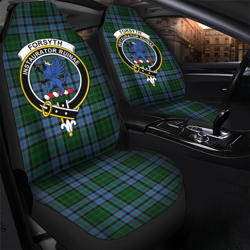 Forsyth Tartan Car Seat Cover with Family Crest - Tartan Vibes Clothing