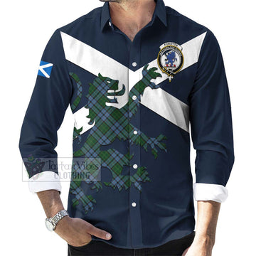 Forsyth Tartan Lion Rampant Long Sleeve Button Shirt Proudly Display Your Heritage with Alba Gu Brath and Clan Name Men's Shirt - Tartan Vibes Clothing