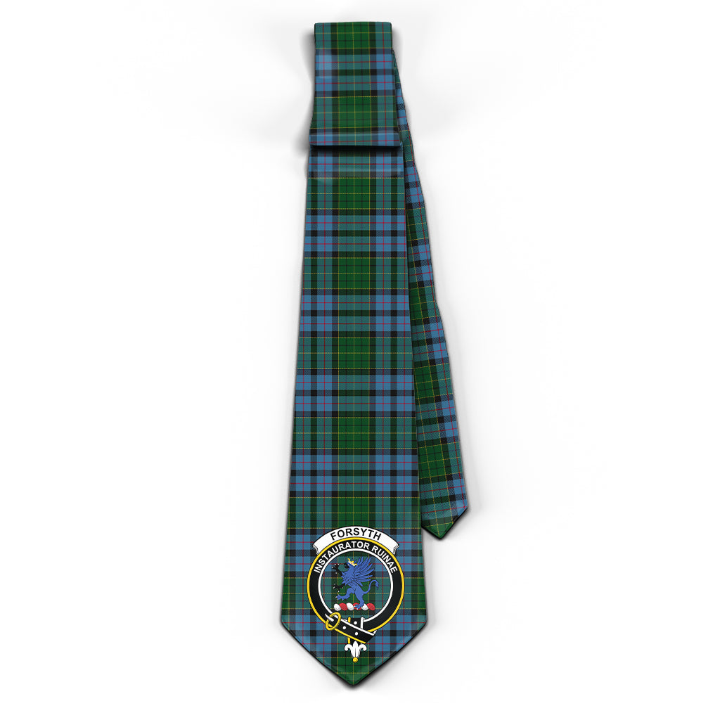 Forsyth Tartan Classic Necktie with Family Crest - Tartan Vibes Clothing