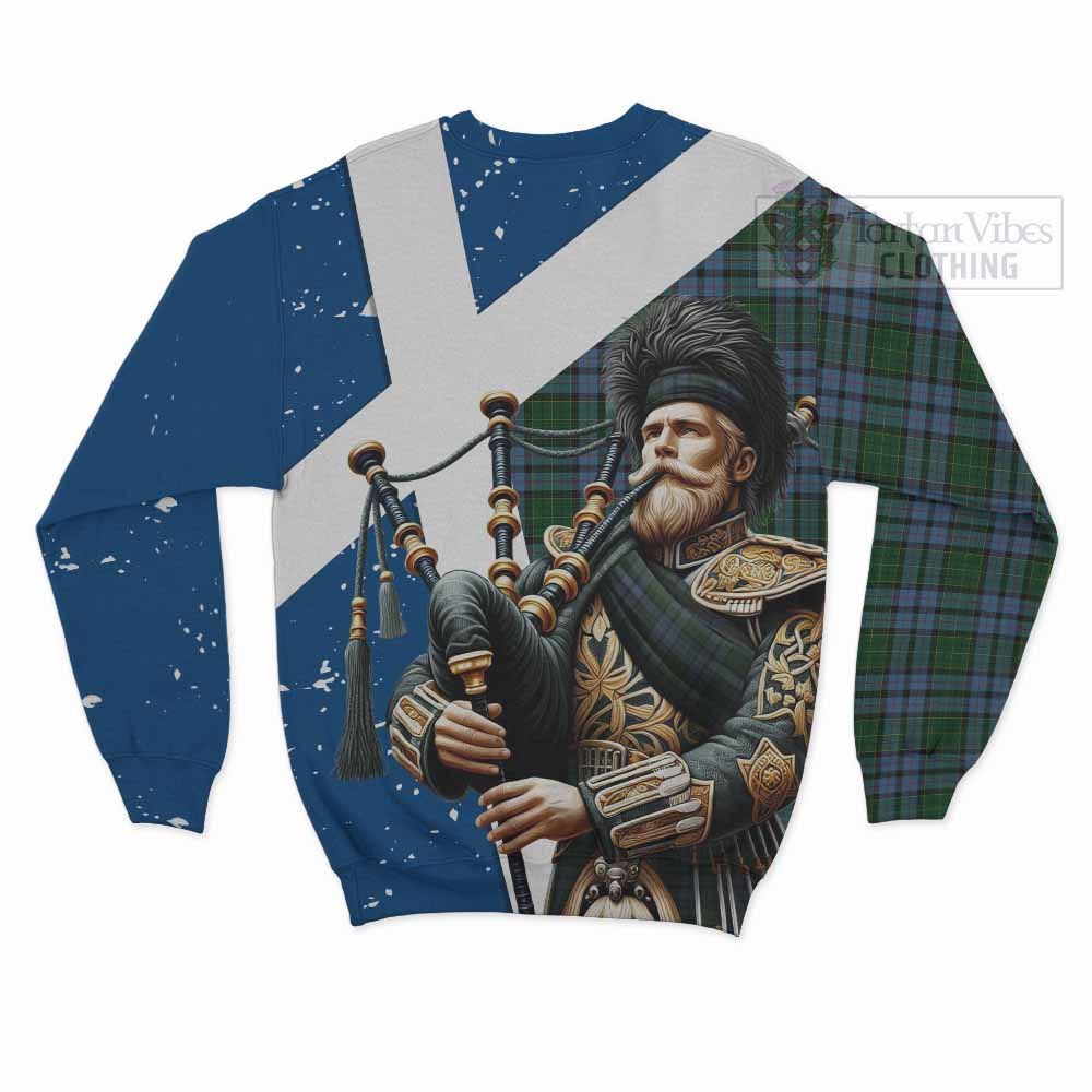 Forsyth Tartan Sweatshirt with Family Crest Scottish Bagpiper Vibes - Tartan Vibes Clothing