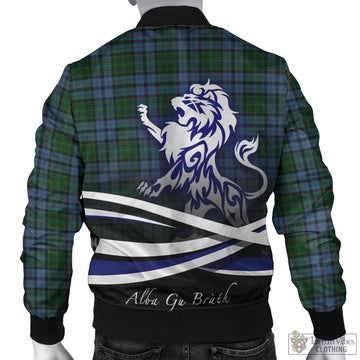 Forsyth Tartan Bomber Jacket with Alba Gu Brath Regal Lion Emblem - Tartan Vibes Clothing