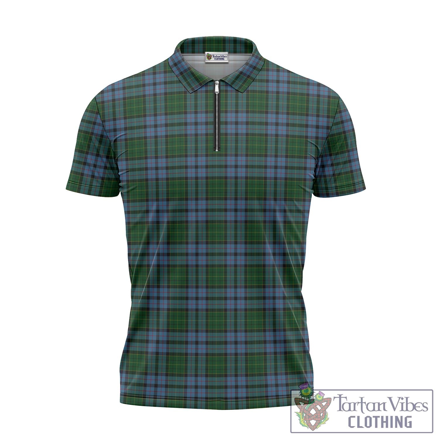 Tartan Vibes Clothing Forsyth Tartan Zipper Polo Shirt