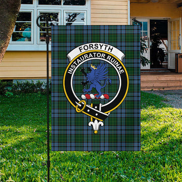Forsyth Tartan Flag with Family Crest