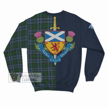 Forsyth Tartan Sweatshirt Alba with Scottish Lion Royal Arm Half Style - Tartan Vibes Clothing