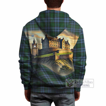 Forsyth Tartan Family Crest Hoodie with Scottish Ancient Castle Style - Tartan Vibes Clothing