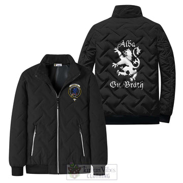 Forsyth Family Crest Padded Cotton Jacket Lion Rampant Alba Gu Brath Style - 2D-tartanvibesclothing