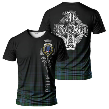 Forsyth Tartan T-Shirt Featuring Alba Gu Brath Family Crest Celtic Inspired - Tartan Vibes Clothing