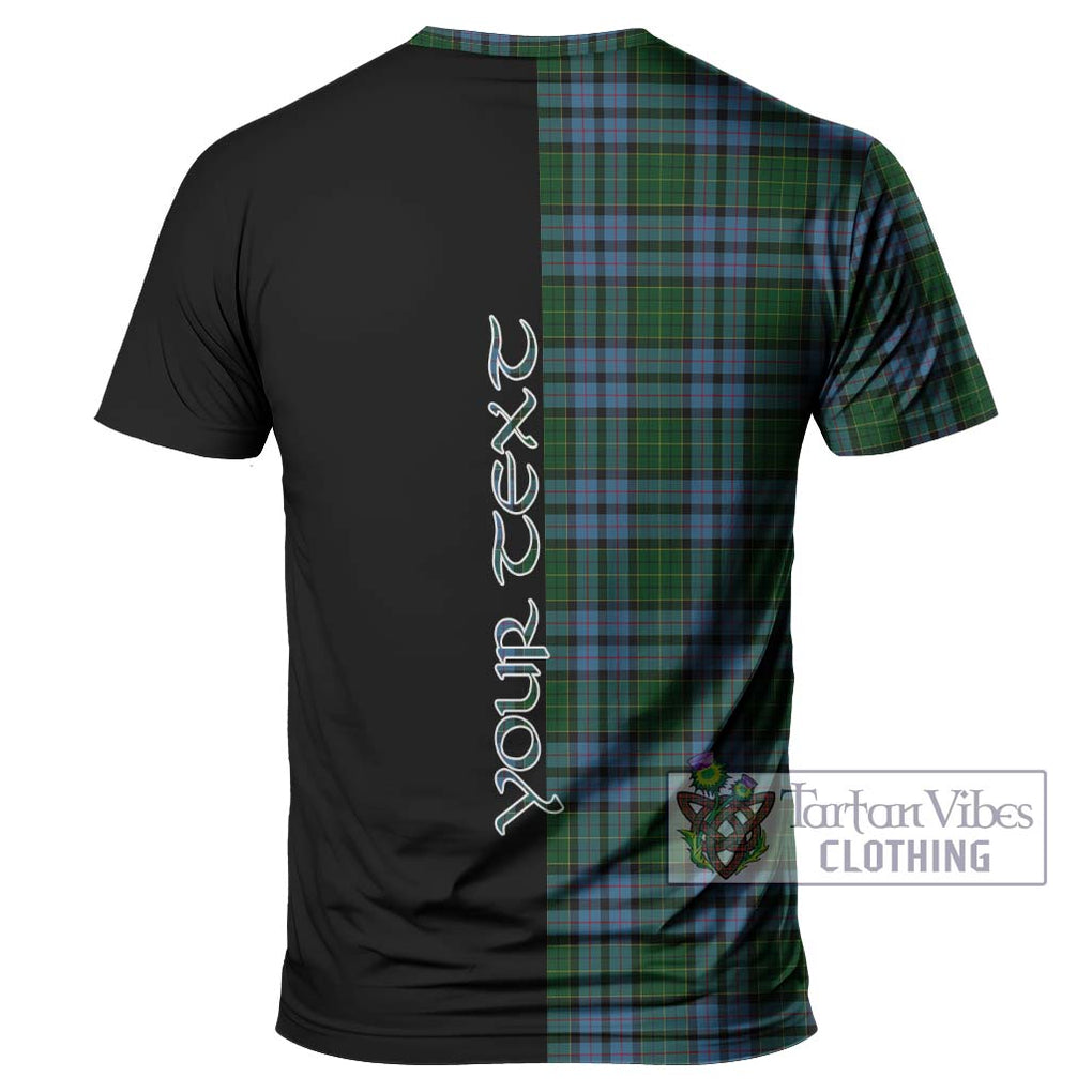 Forsyth Tartan T-Shirt with Family Crest and Half Of Me Style - Tartan Vibes Clothing