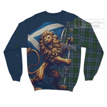 Forsyth Tartan Family Crest Sweatshirt with Scottish Majestic Lion - Tartan Vibes Clothing