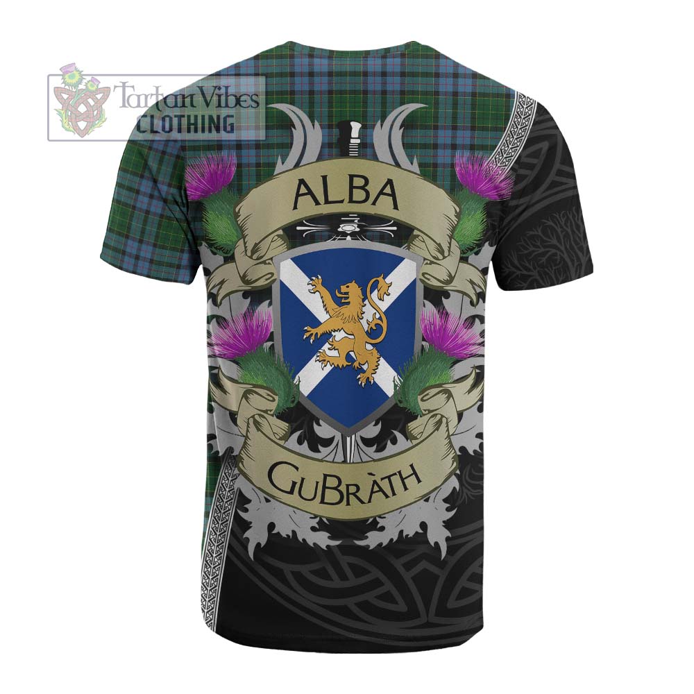 Tartan Vibes Clothing Forsyth Tartan Family Crest Cotton T-shirt Lion Rampant Royal Thistle Shield Celtic Inspired