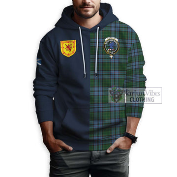 Forsyth Tartan Hoodie Alba with Scottish Lion Royal Arm Half Style - Tartan Vibes Clothing