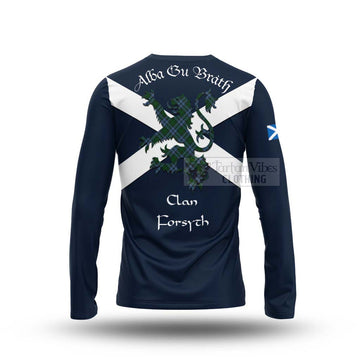 Forsyth Tartan Lion Rampant Long Sleeve T-Shirt Proudly Display Your Heritage with Alba Gu Brath and Clan Name - Tartan Vibes Clothing