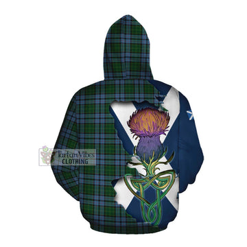 Tartan Vibes Clothing Forsyth Tartan Family Crest Cotton Hoodie Scottish Thistle Celtic Inspired