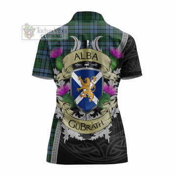 Forsyth Tartan Family Crest Women's Polo Shirt Lion Rampant Royal Thistle Shield Celtic Inspired - Tartan Vibes Clothing