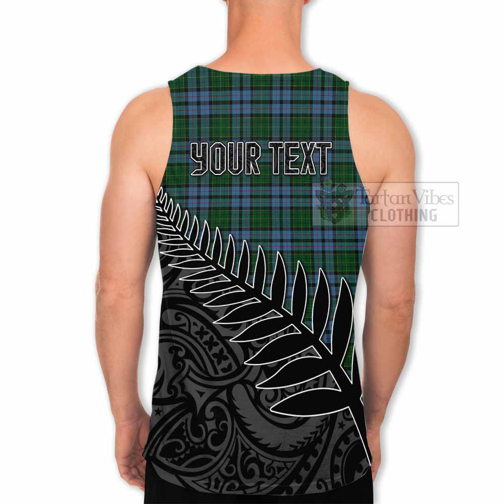 Forsyth Crest Tartan Men's Tank Top with New Zealand Silver Fern Half Style - Tartan Vibes Clothing