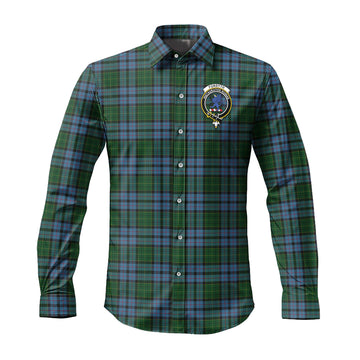 Forsyth Tartan Long Sleeve Button Up Shirt with Family Crest Men's Shirt - Tartan Vibes Clothing