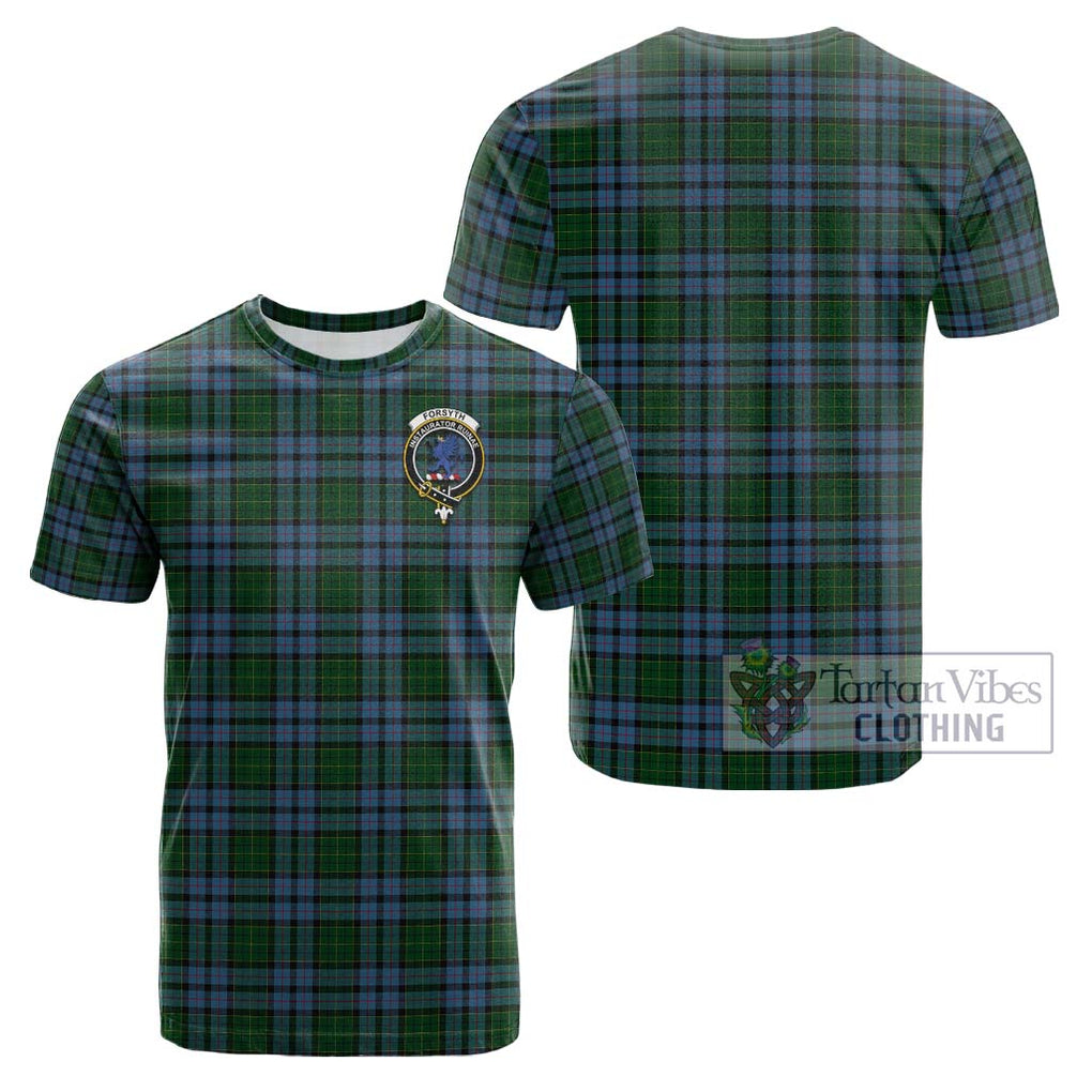 Forsyth Tartan Cotton T-Shirt with Family Crest Kid's Shirt - Tartanvibesclothing Shop