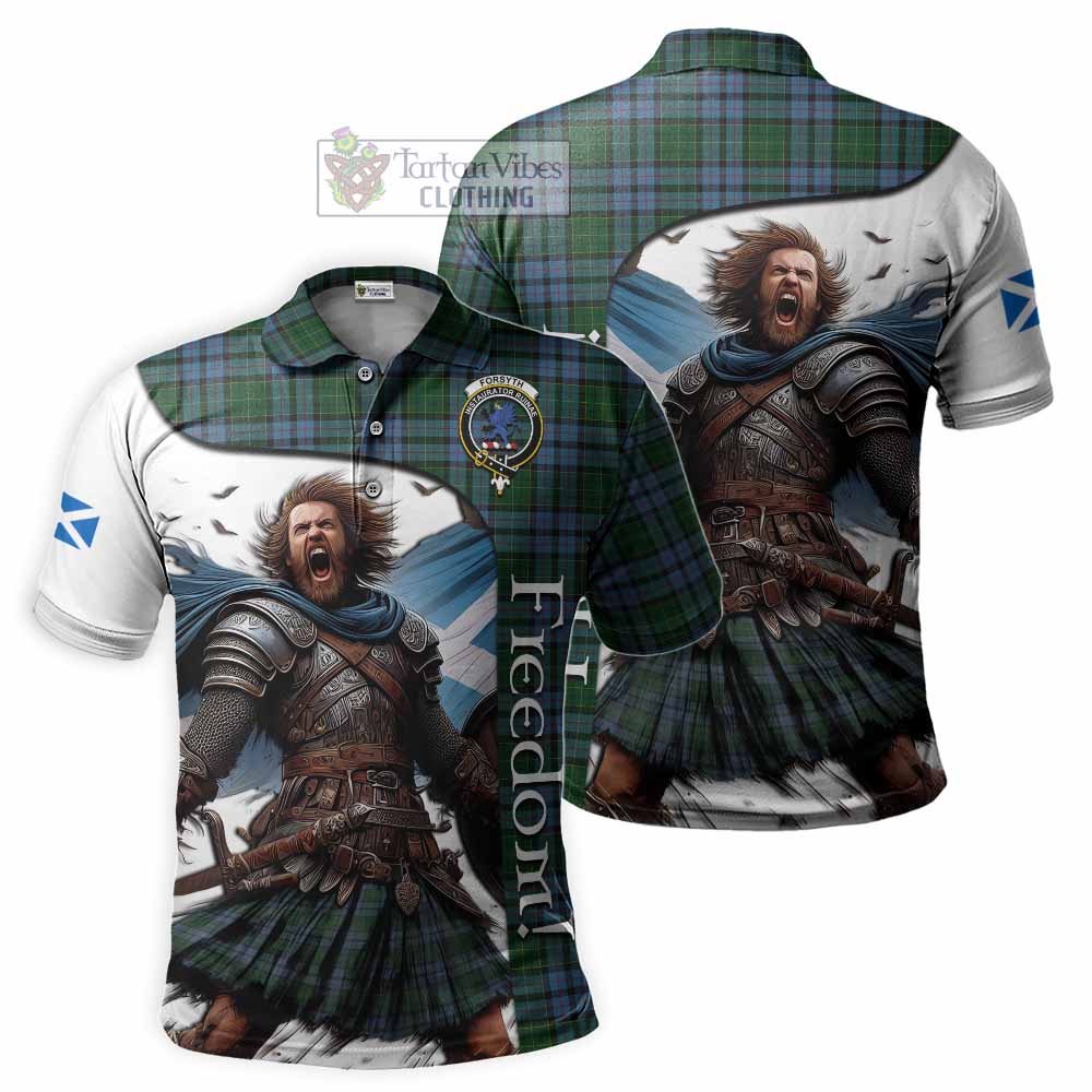 Forsyth Crest Tartan Polo Shirt Inspired by the Freedom of Scottish Warrior - Tartan Vibes Clothing