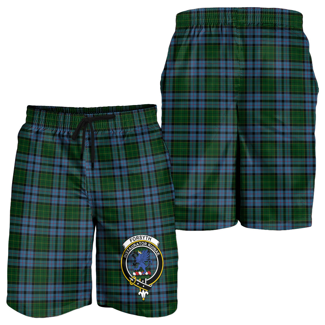 Forsyth Tartan Mens Shorts with Family Crest - Tartan Vibes Clothing